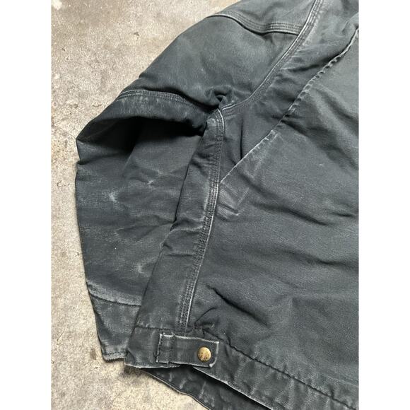 Carhartt Detroit‎ Work Jacket VTG Blanket Lined Chore Coat blk Black FEIN Faded - Picture 8 of 9